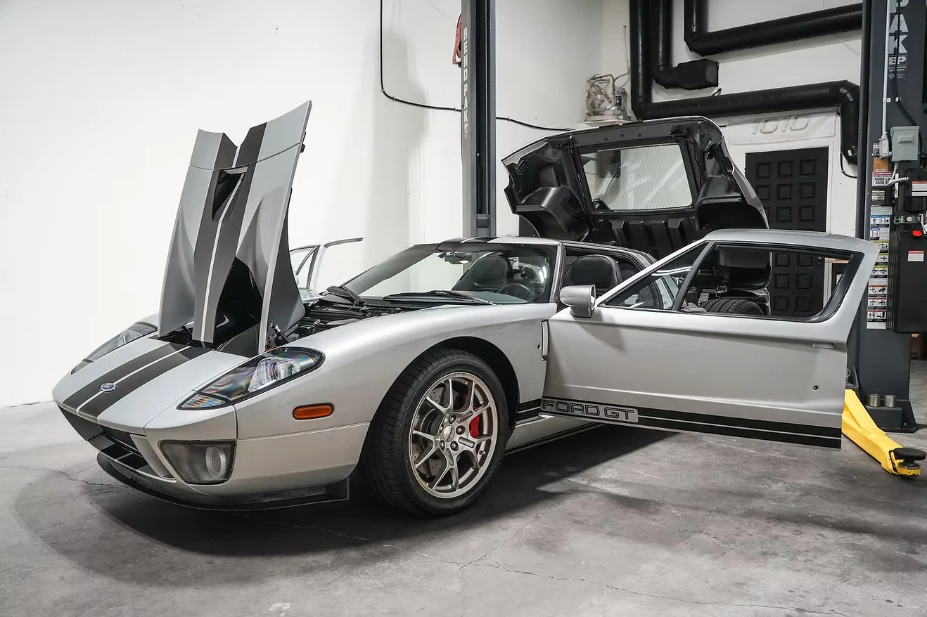 Ford GT build in the shop